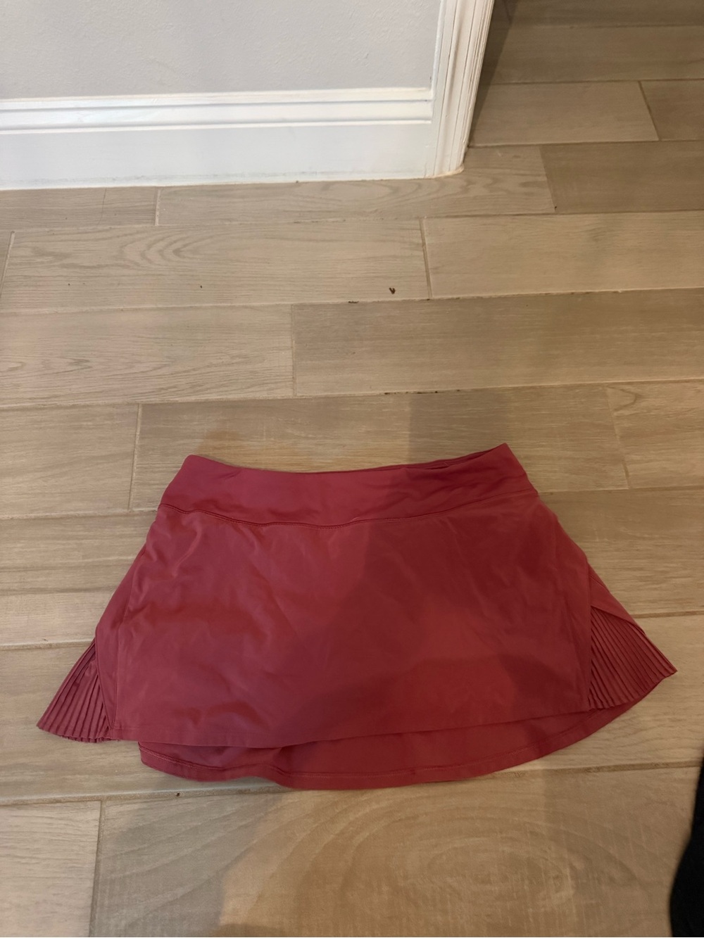 lululemon athletica Rose Red Athletic Skort with Pleated Side Panels